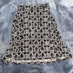 LuLaRoe Black and White Azure Skirt